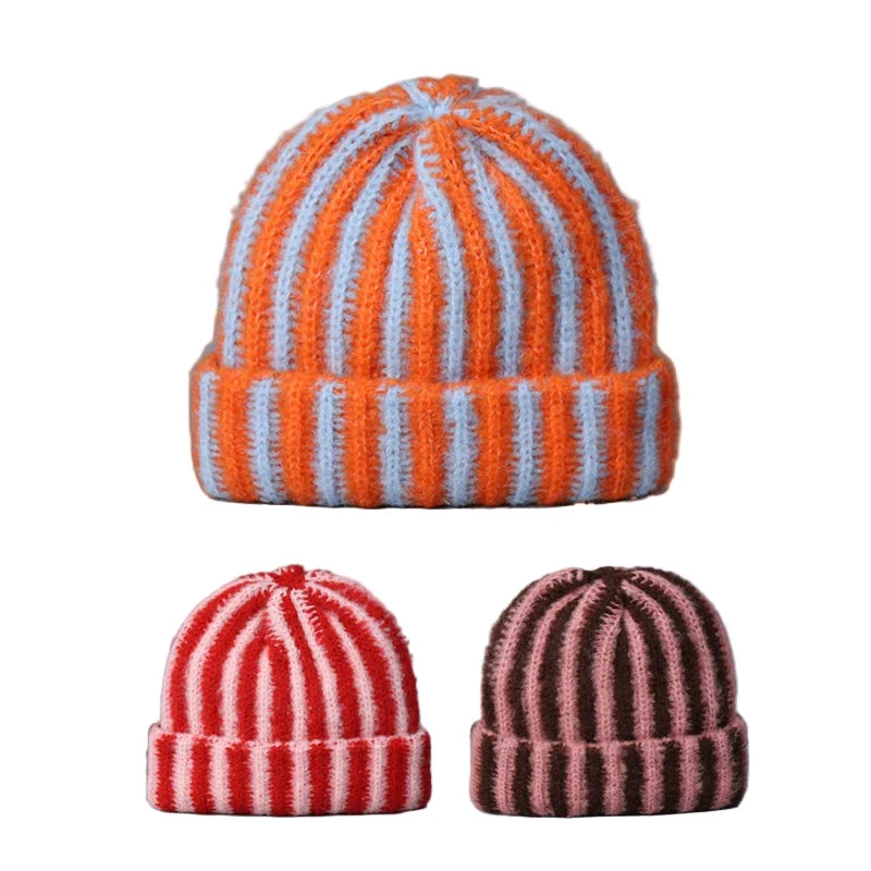 Vermont Winter Knitted Striped Beanie