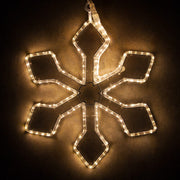 16" Warm White 6 Point Snowflake with Clear Acrylic Center