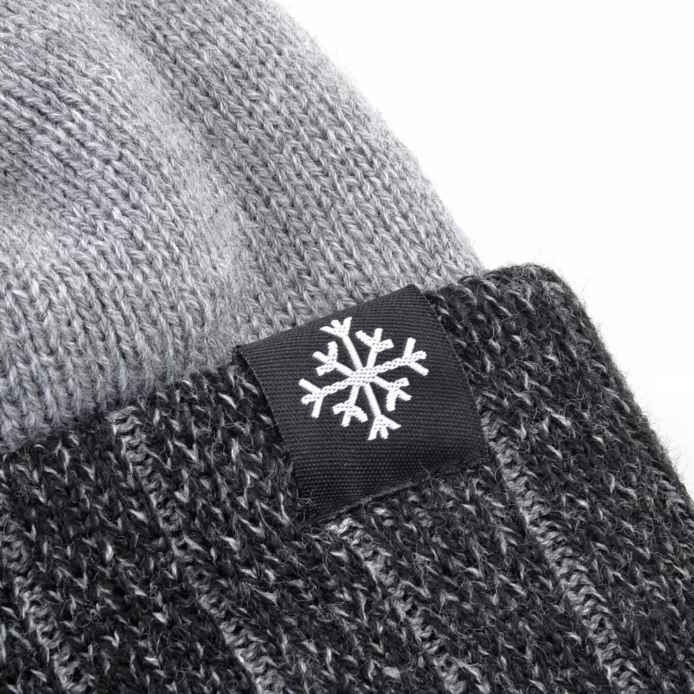 Winter Ice Striped Thick Beanie