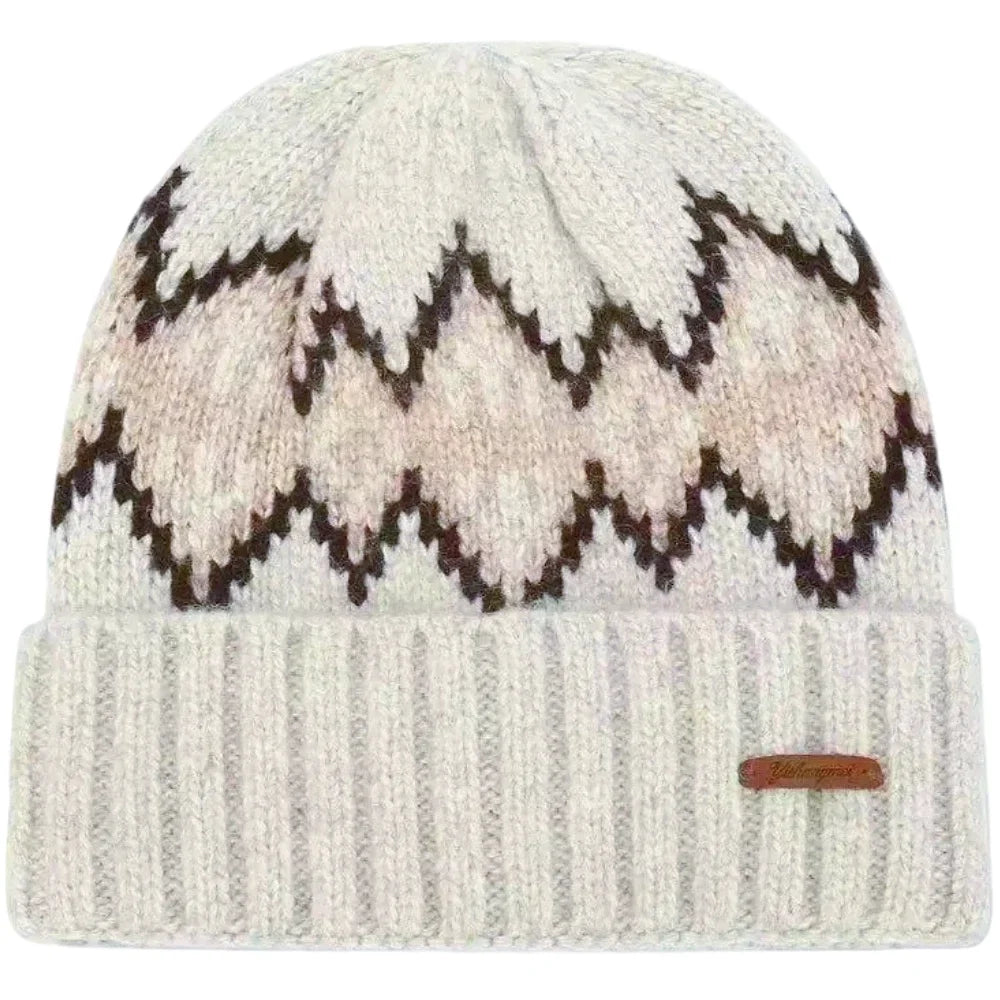 Wisconsin Winter Knitted Rhombuses Beanie