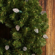 25 C7 Warm White LED Christmas Lights, 8" Spacing, Green Wire [CLOSEOUT]