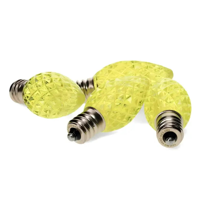 C7 Gold Faceted ProCore® LED Christmas Light Bulbs