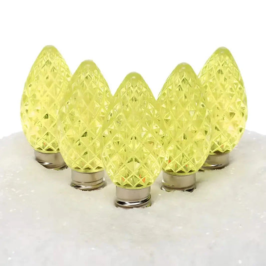 C7 Gold Faceted ProCore® LED Christmas Light Bulbs
