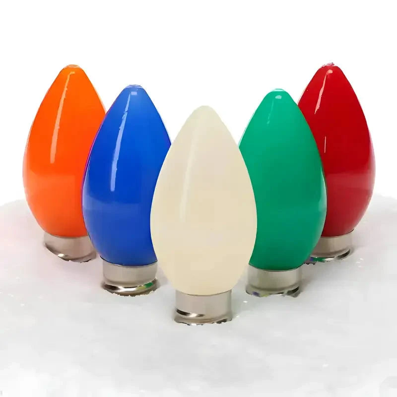 C7 Multicolor Red, Blue, Green, Orange, Warm White Smooth ProCore® LED Christmas Light Bulbs