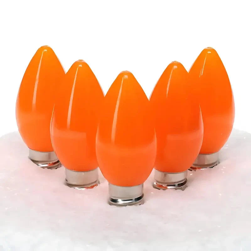 C7 Orange Smooth ProCore® LED Christmas Light Bulbs