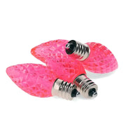 C7 Pink Faceted ProCore® LED Christmas Light Bulbs