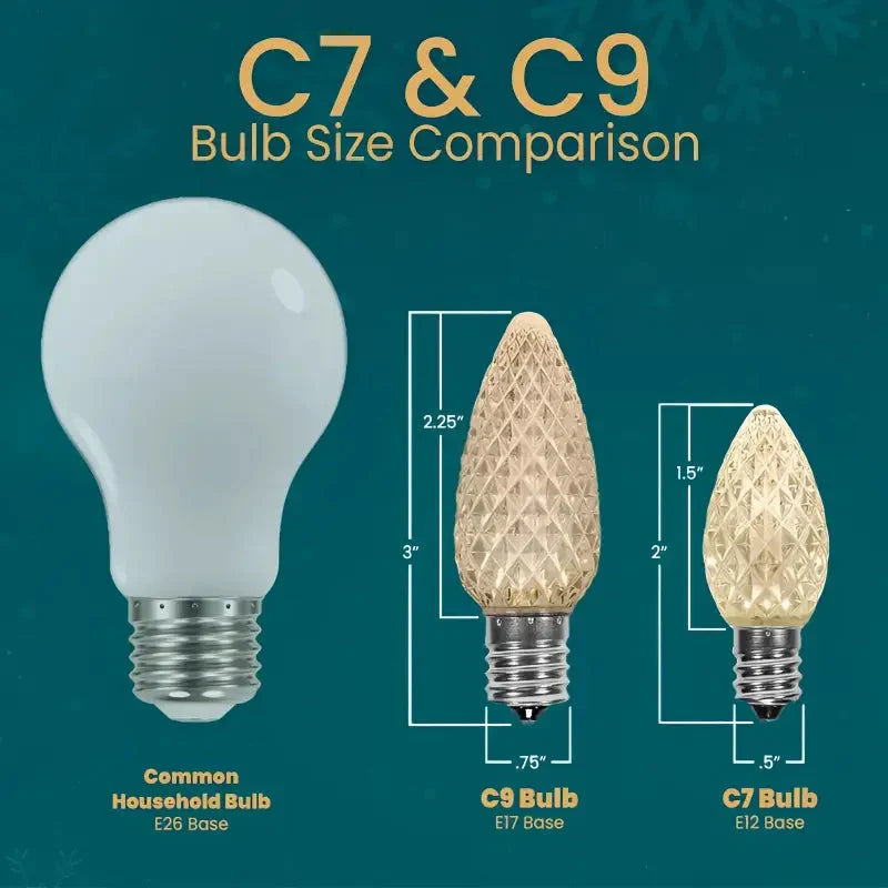 C7 Purple Smooth ProCore® LED Christmas Light Bulbs