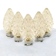 C7 Warm White Faceted ProCore® LED Christmas Light Bulbs