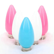 C9 ColorCraft® Cotton Candy - Teal, Cool White, Pink Smooth ProCore® LED Christmas Light Bulbs