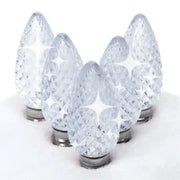 C9 Cool White Twinkle Faceted ProCore® LED Christmas Light Bulbs