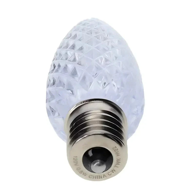 C9 Cool White Twinkle Faceted ProCore® LED Christmas Light Bulbs