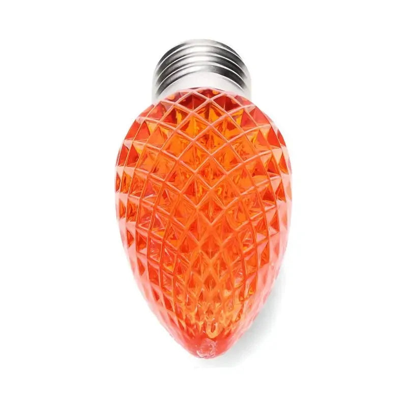 C9 Orange Faceted ProCore® LED Christmas Light Bulbs