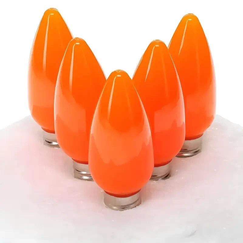 C9 Orange Smooth ProCore® LED Christmas Light Bulbs