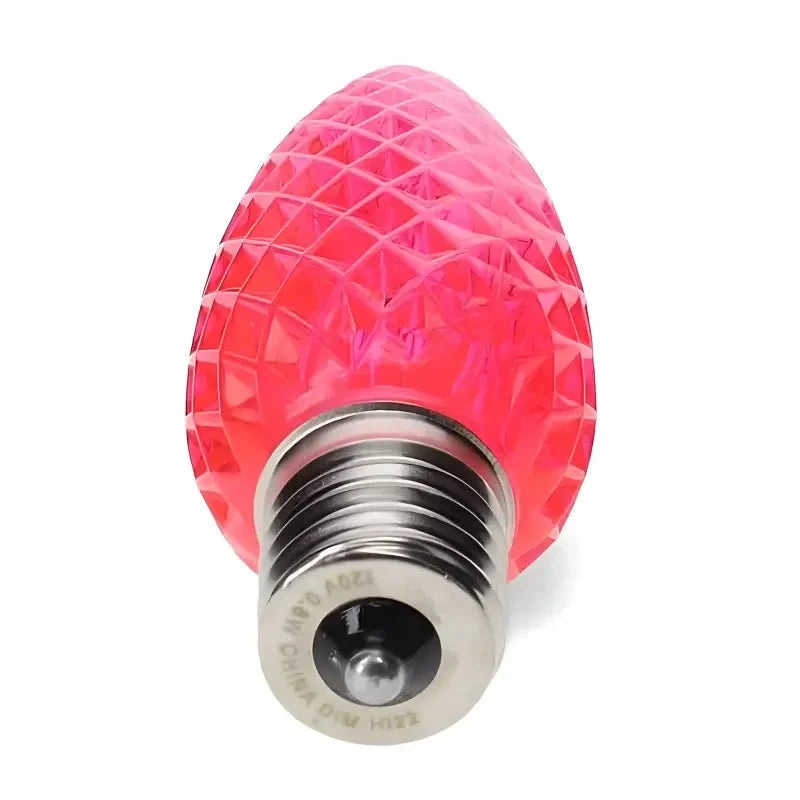 C9 Pink Faceted ProCore® LED Christmas Light Bulbs
