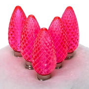 C9 Pink Faceted ProCore® LED Christmas Light Bulbs