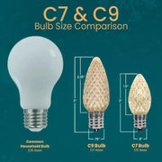 C9 Red Faceted ProCore® LED Christmas Light Bulbs