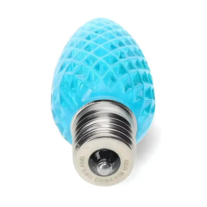 C9 Teal Faceted ProCore® LED Christmas Light Bulbs