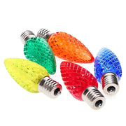 C9 Twinkle Multicolor Red, Blue, Green, Orange, Gold Twinkle Faceted ProCore® LED Christmas Light Bulbs
