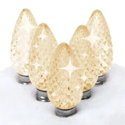 C9 Warm White Twinkle Faceted ProCore® LED Christmas Light Bulbs