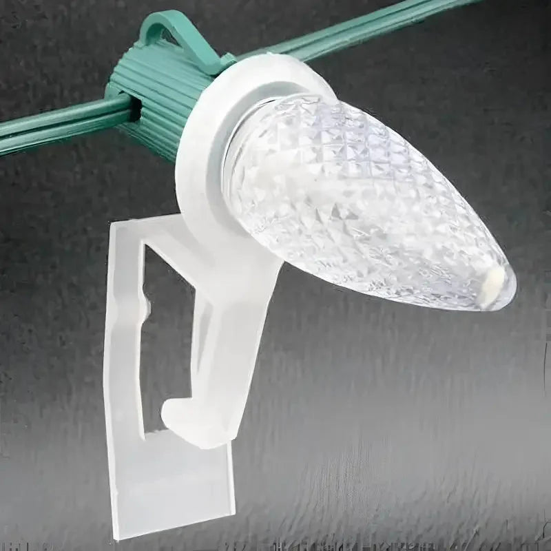 Clips, TuffClips Wedge Clip C9 Christmas Light Clips, Pack of 100 - Black