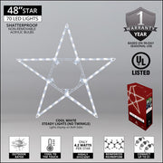 48" Cool White LED Folding Star