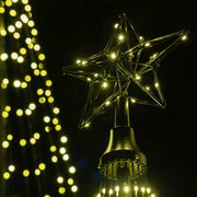 9' Warm White LED Animated Outdoor Lightshow Tree, Black Frame