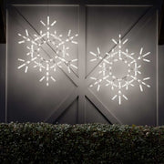 36" Folding Snowflake, Cool White Twinkle Lights
