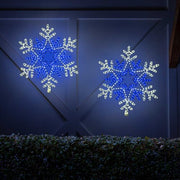 28" LED 48 Point Star Center Snowflake, Blue and Cool White