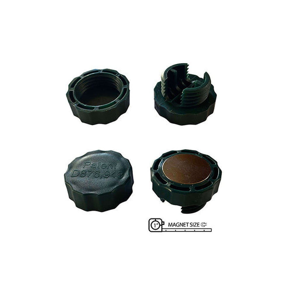 Lite-Netics Jumbo 1" Magnetic Wire Clamps, Green, Pack of 5