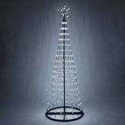 6' Cool White LED Animated Outdoor Lightshow Tree, Black Frame