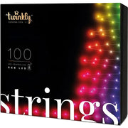 Twinkly App Controlled RGB Christmas Lights, 100 Bulbs, Green Wire